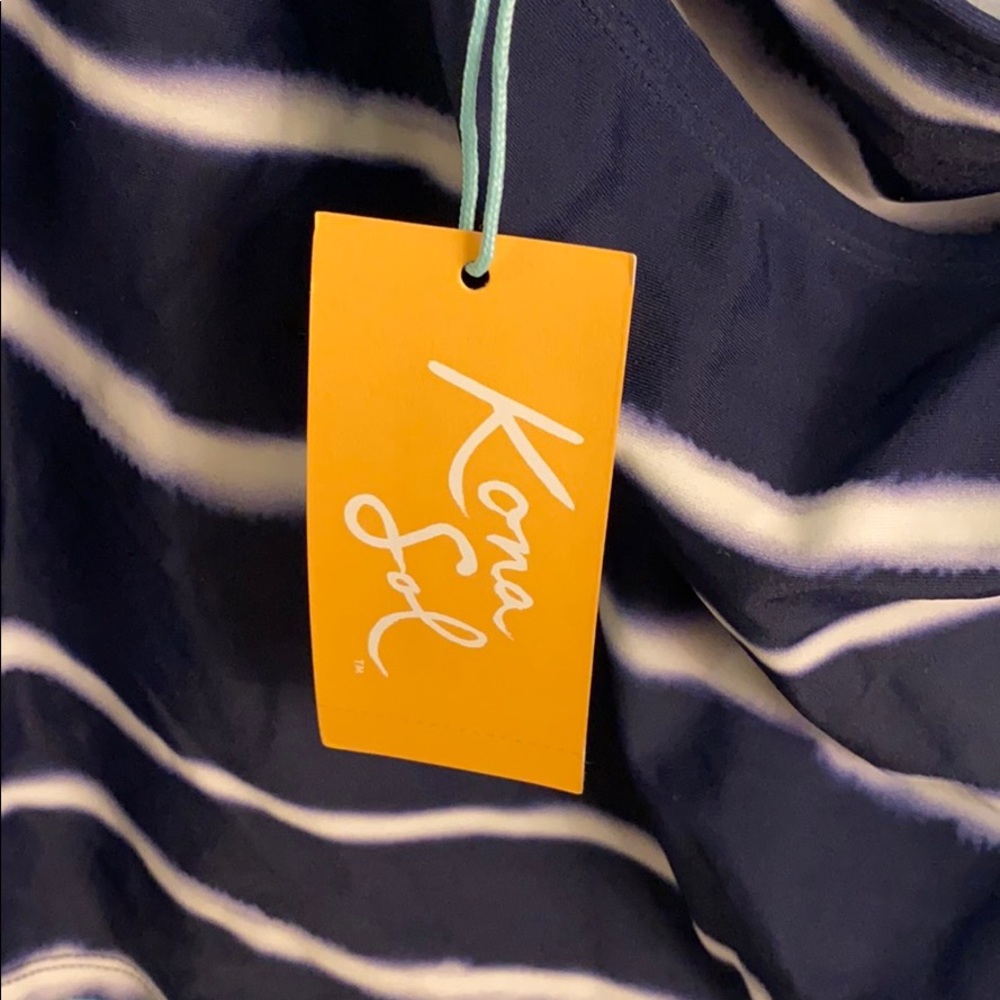 Kona Sol Navy Swim Top Large #BB009 - Picture 4 of 7
